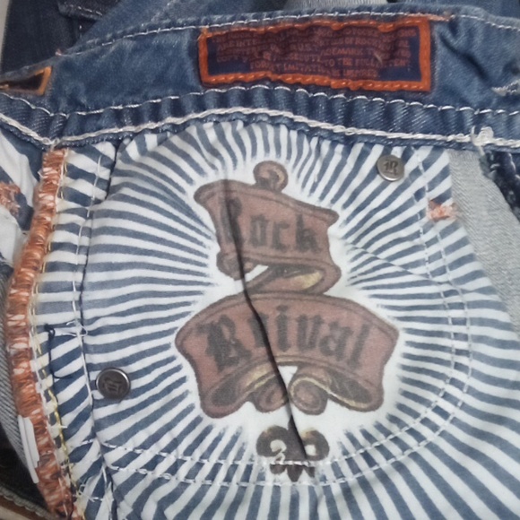 Rock Revival Women's 26 Straight Jen Embellished Shimmer Distressed NWT - Picture 9 of 13